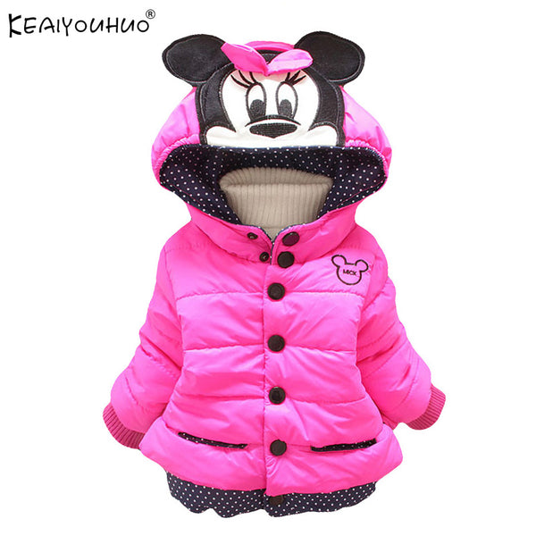 Outerwear Cotton Hooded Winter Coats For Girls